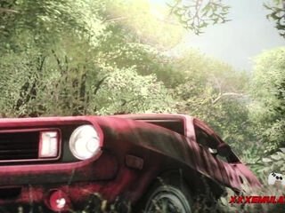 Small Tits Babe Rough Car Sex 3D Cartoon