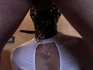 Preview - Blindfolded MILF, ring gag, and huge facial cumshot