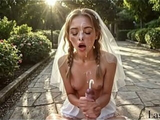 I defiled this fake shy girl in a white dress, making her swallow my cum and moan from wild hardcore [AI]