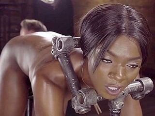 Watch Black Slave Girl Tied Up For White Master Ebony