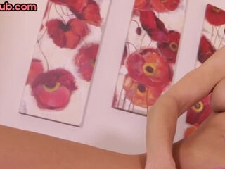 Femdom busty masseuse babe gives mean HJ after massage