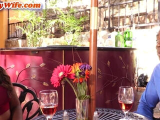 Sexy dirty wife fucked outdoor by BBC in wet pussy hole