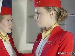 A caring stewardess