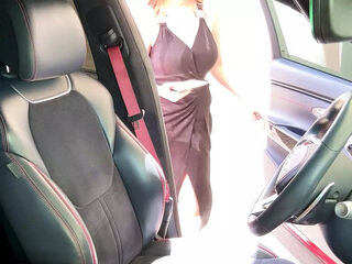 A Stranger Caught My Stepmother Masturbating in the Car and Helped Her Cum