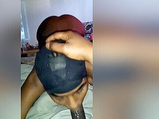 Somali lady Back leaned blowing fat dark-hued cock