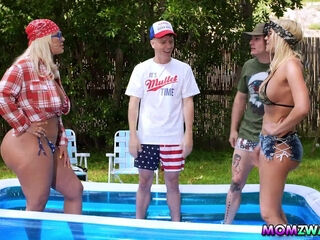Stepmoms and their stepsons hot fuckfest
