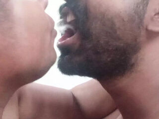 Hot stepmother liplock and spitting in mouth