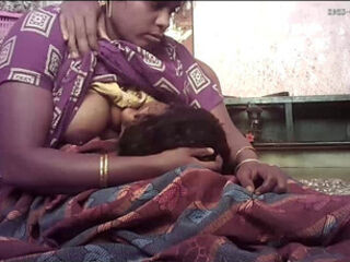 Indian village house wife milk eating housband enjoy movement