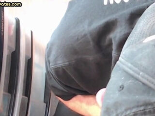 Sucking gloryhole DILF sucks BFs cock in homemade BJ video