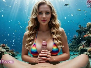 Underwater Sex in the Sea with Busty Mermaid Milf (AI)