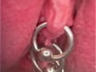 Close Up view on my Pissing Pussy and Pierced Clit