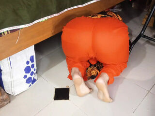Stepmom got stuck under the bed while she was at work, so I fucked her doggy style.