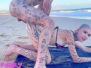 Fucking & Fisting My Wifes Best Friend At Public Nude Beach While People Watch From Afar!