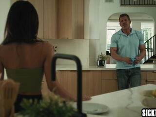 Naughty big tits teen loves older guys