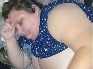 Step mommy gives step son blowjob &amp_ handjob and cum on her boobs