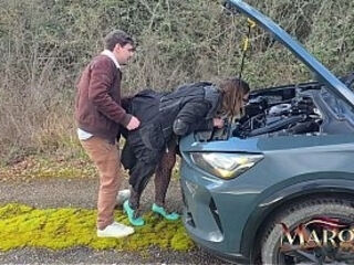 Car Breakdown on Country Road &ndash_ Stranger Ate My Pussy Then Fucked Me Hard on the Hood &amp_ in the Trunk