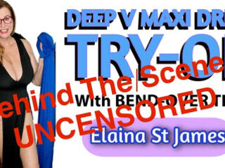 BTS of a Try-On &amp; BendOver Test Video by Mature MILF Elaina St James