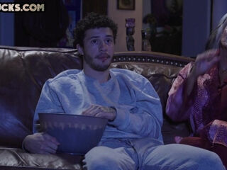 Fake titted granny smashed by big dick in wet pussy hole