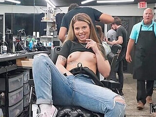 Naughty Barber Shop Employee Having - Parker Ambrose And Lucky Anne