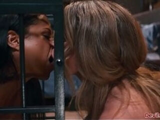 Submissive wife lets husband fuck neighbor while licking her