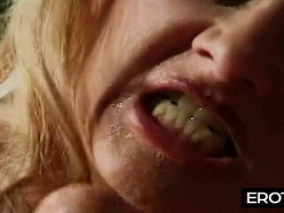 She swallows the whole load and moans for more