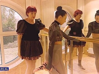 Veri, The Granny Ballet Teacher Is Back With A New Young Lesbian Student 18+ To Please Her Hairy Pussy - Mitzi X