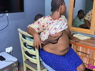 African student visits and fucks his fat ass teacher at home