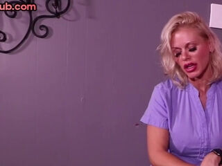 Mature slut loves sucking big white dick while jerking it