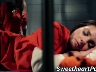 Natural Milf and Blonde rub each others wet muffs to climax