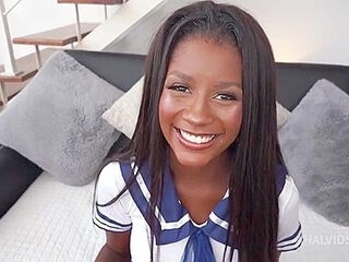 Jenny Pretinha - Beautiful 19 Years Old Brazilian Ebony, Fucked By 4 Huge Cocks