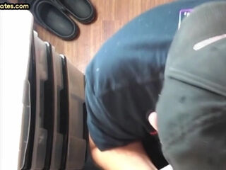 Gloryhole gaydaddy amateur sucks cock in home closeup