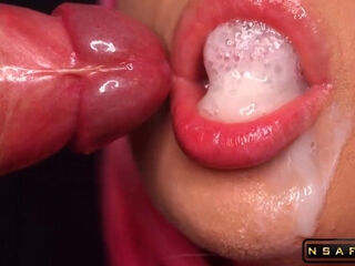 CLOSE UP BEST MILKY Sensual BLOWJOB