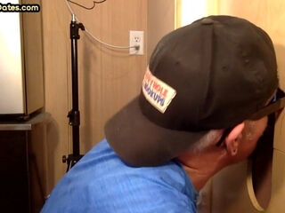 Gloryhole mature gay in amateur video sucks rod till facial