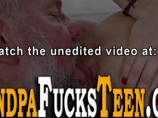 Busty teen titty fucks old senior