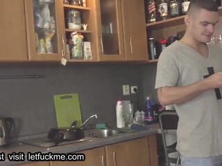 cumshot horny guy seductes blonde executor