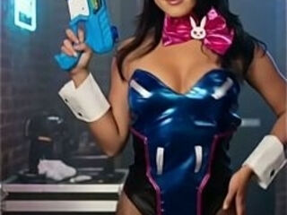 Cindy Starfall Overwatch Cosplay D.va Bunny Dance