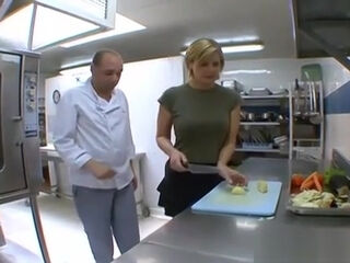 FLORENCE French Mature Fucks In The Restaurant Kitchen vPorn