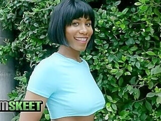 TeamSkeet - Ebony teen 18+ Lets White Stud Cum On Her Tits