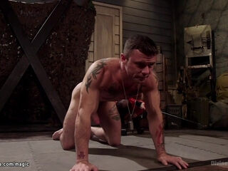 MILF femdom pegging muscle tattooed man